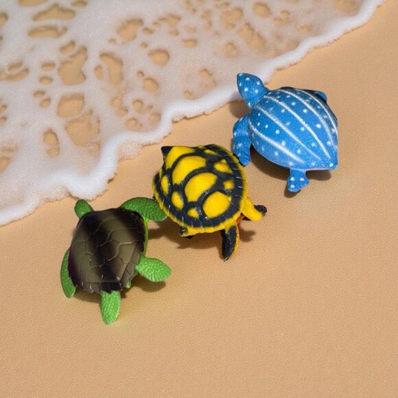 (3) Realistic Tortoise Turtle Leatherback Snapper & Sea Turtle B23 - Picture 1 of 4